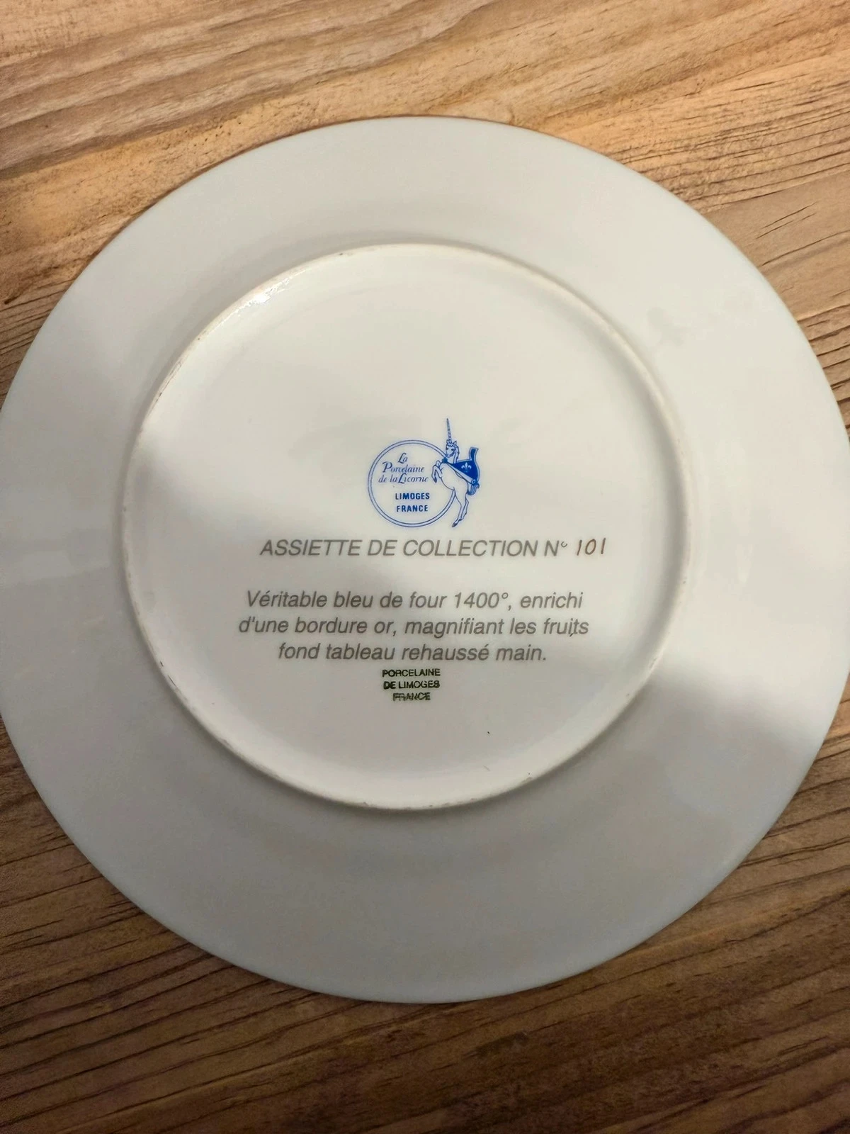assiette limoges bleu de four & or – collection n°101 – 130€ – photo 14